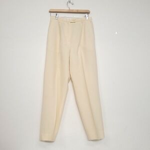 Vintage PENDLETON Virgin Wool High waist Pants WoolIvory Cream Pockets Lined,